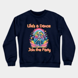 Dancing Skeleton Rainbow Crewneck Sweatshirt